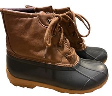 Sperry Kids Port Ducks Boots Lace Up Weatherproof - Size 2M