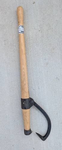 WI Barn Antique Vintage 35" "LEACH CO OSHKOSH, WIS" Cant Hook Peavey Log   AH