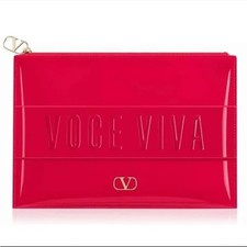 Valentino Voce Viva Red Makeup Bag Clutch Pouch