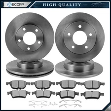 Front & Rear Solid Rotors Ceramic Brake Pads Kit For 2005 2006-2013 Mazda 3