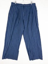 NWT Gap Pants Womens 14 Blue White Pinstriped Office Career Business
