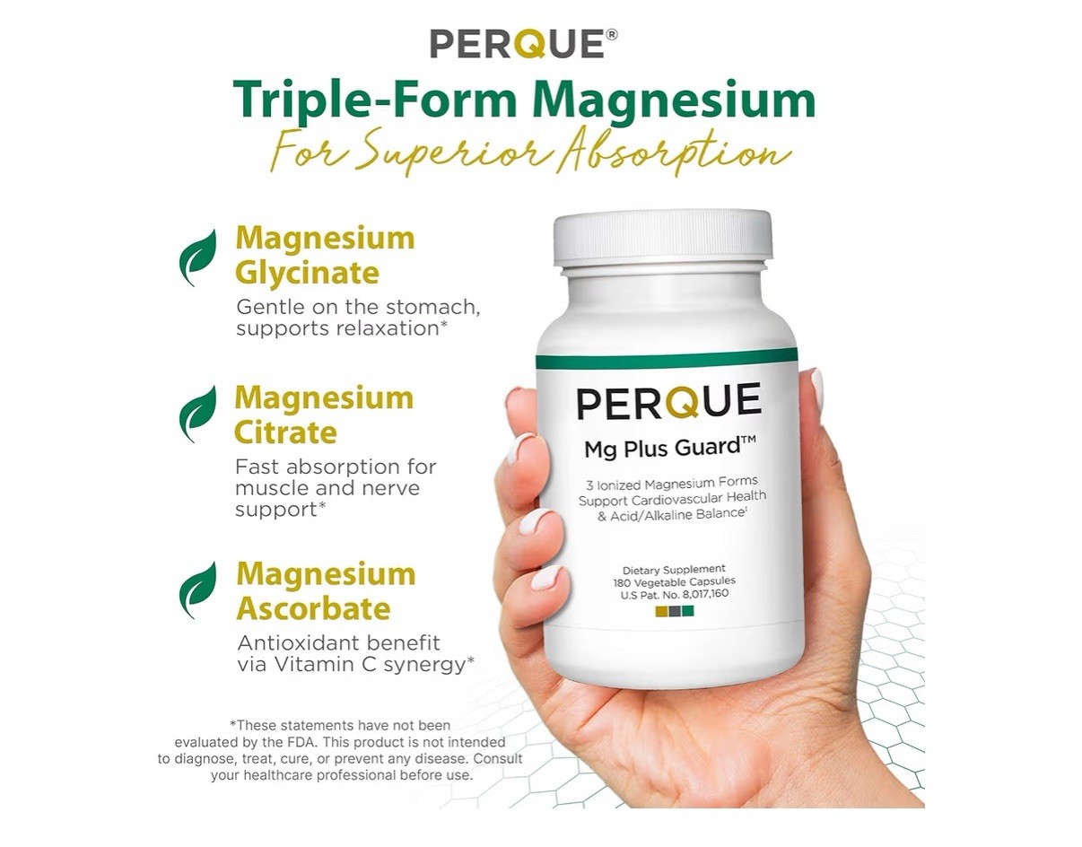 PERQUE Mg Plus Guard  Cardiovascular Health Support Acid Alkaline Balance 180Cap thumbnail 2