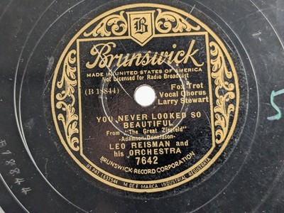 Leo Reisman - 78 RPM Brunswick - You Never Looked So Beautiful - R9C