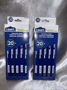 2packs Of Lowes 20-Pack 7in Black Carpenter Pencils by Dixon 40 Total