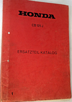 Honda Teile Katalog Parts List CB125J Deutsch mit Index