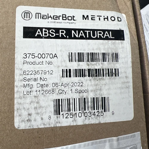 Makerbot 375-0070A METHOD X ABS-R FILAMENT NATURAL