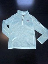 Patagonia Kids Size 10 M Better Sweater 1/4-Zip VJOSA GREEN Mint Excellent 65695