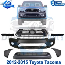Front Bumper Cover Textured & Grille Assembly Kit For 2012-2015 Toyota Tacoma