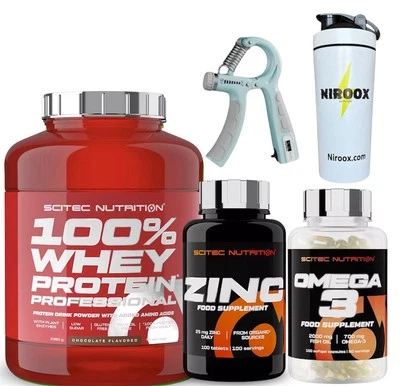 Scitec Nutrition 100% Whey Protein - 2350gr + Omega 3 100 Kap. + Zinc 100 Tab. - Bild 1 von 2
