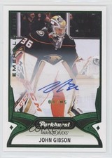 2021 Parkhurst Stars Emerald Ice Achievement Autos 3/5 John Gibson #241 Auto 4rs