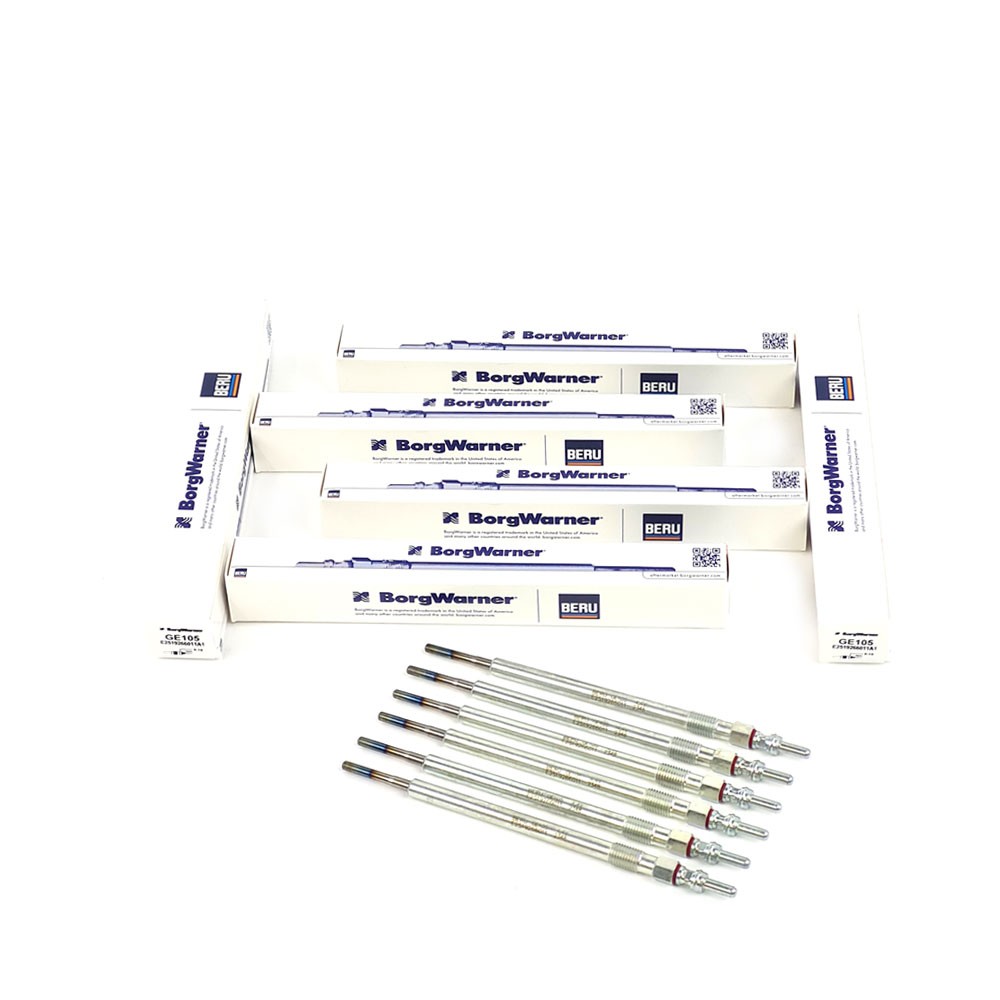6x Beru Glow Plug GE105 for Mercedes-Benz CDI V6 W203 W204 W211 W164 W221 OM642
