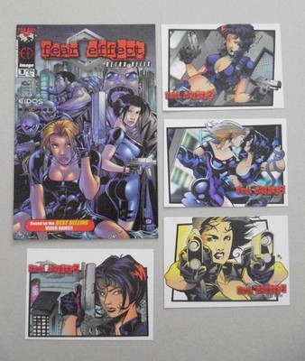 Fear Effect Comic #1-  Plus Fear Effect 2 postcards X4 promo- Bundle