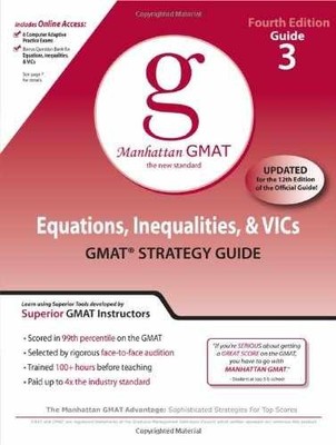 Equations, Inequalities, and VIC's: - Paperback, by Manhattan GMAT - Very Good