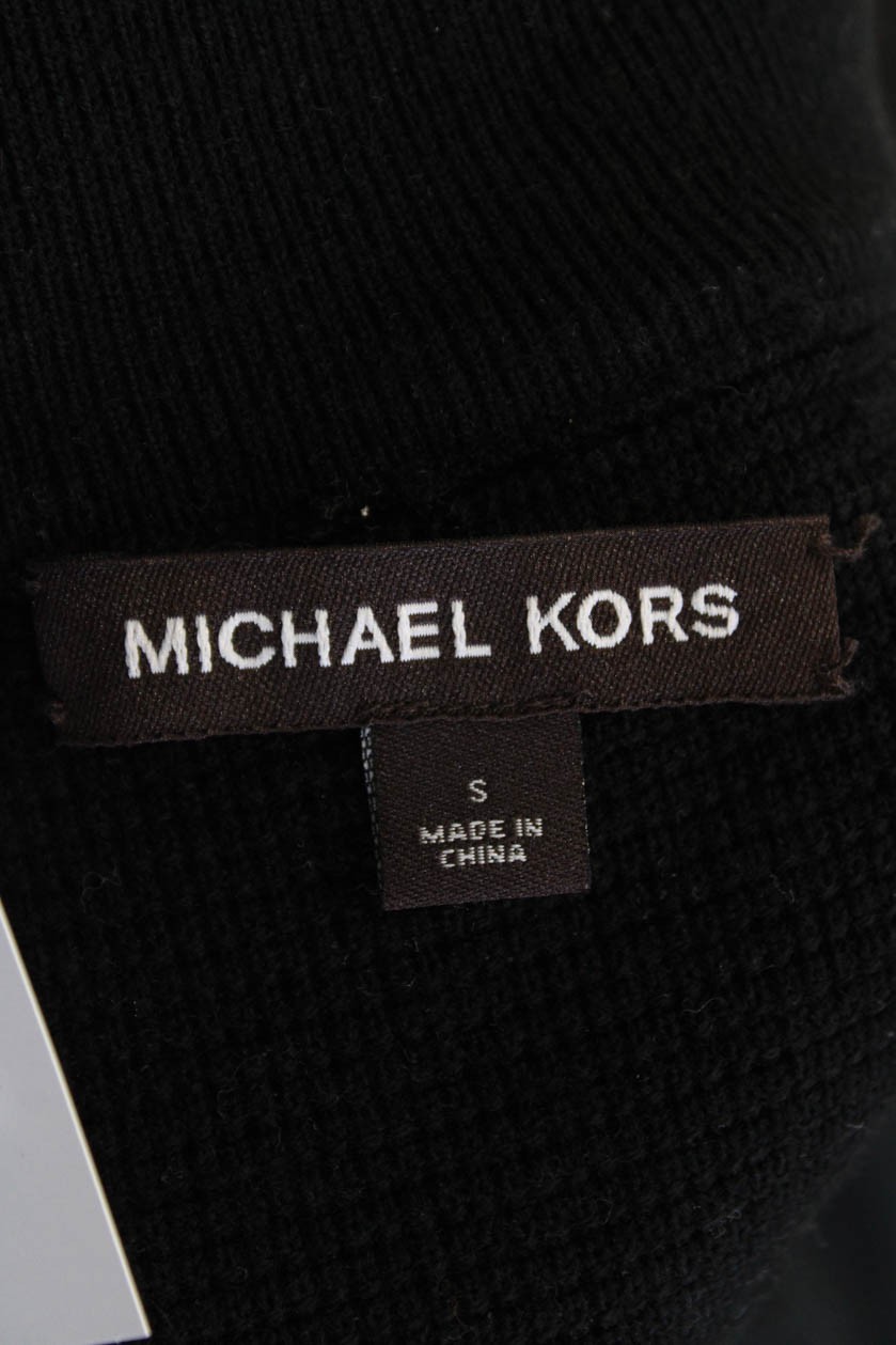 Michael Kors Women's Sleeveless Full Zip Pocket Quilted Vest Black Size S thumbnail 5