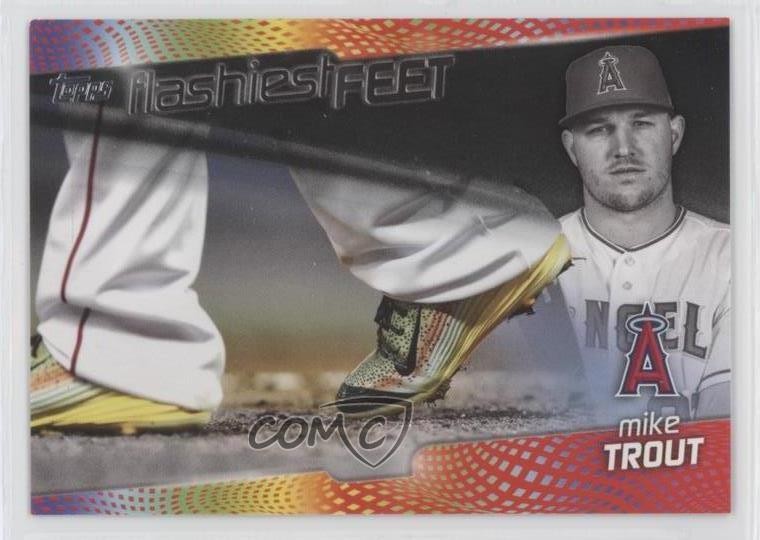 2022 Topps Series 1 Flashiest Feet Black 205/299 Mike Trout #10 09dw