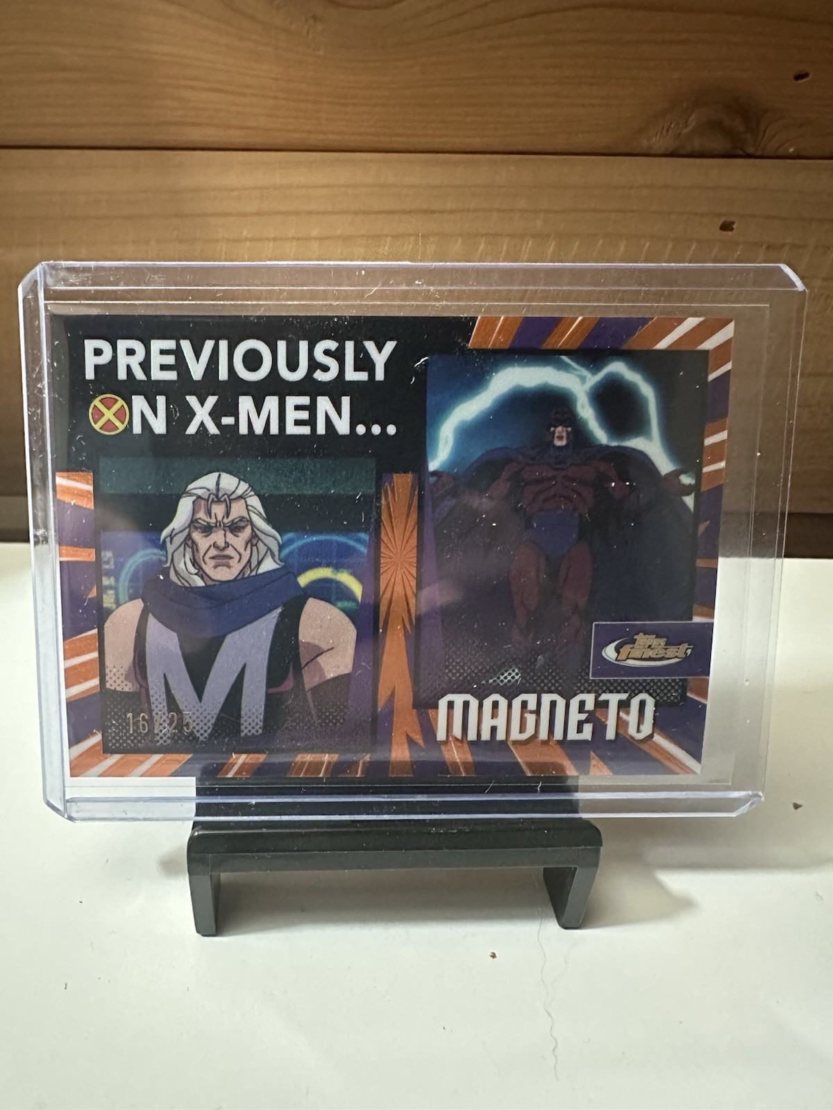 Magneto 2025 Topps Finest X-Men '97 PO-1 Previously On Orange Refractor 19/25🔥