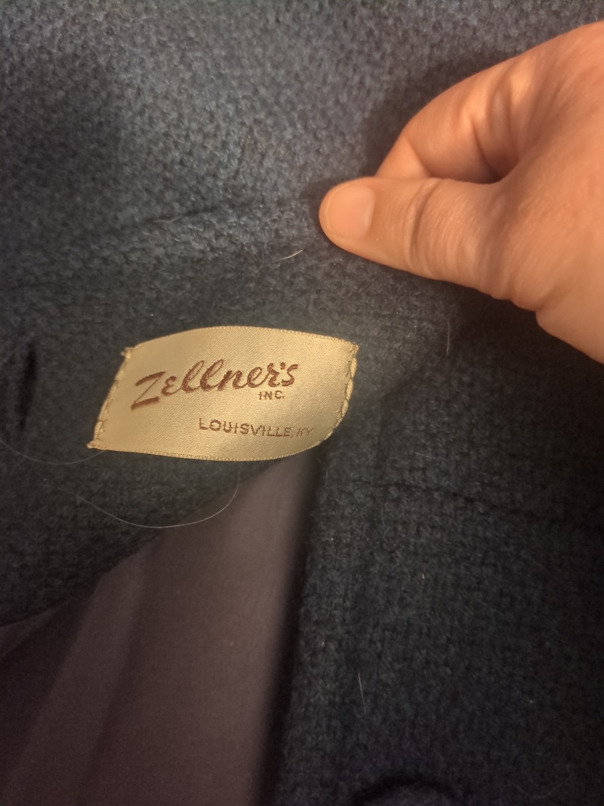 Pendleton Navy Blue Collared Wool Jacket Measurem… - image 5