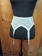 Vintage Garter Belt Bridal Lace Fairform by Gold Seal Union Made Size 24