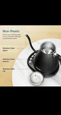 V60 "Buono" Gooseneck Drip Kettle 1200ml  Matte Black Pour Over Coffee New Trend