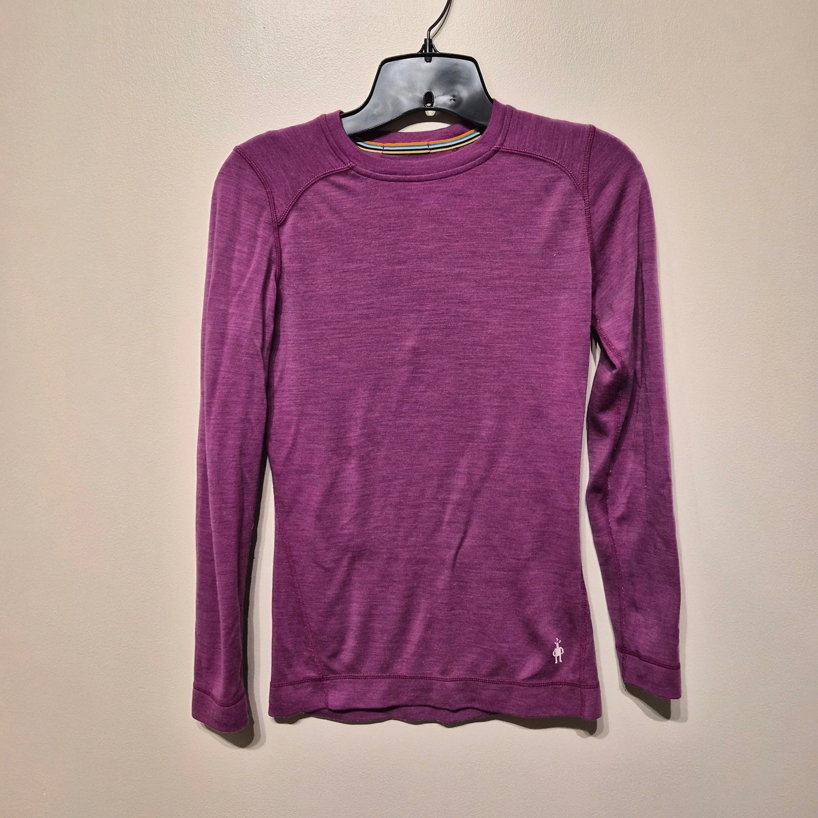 Smartwool Women's XS Merino 250 Base Layer Crew Purple Long Sleeve