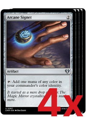 4x Arcane Signet CMM MTG Playset NM #367