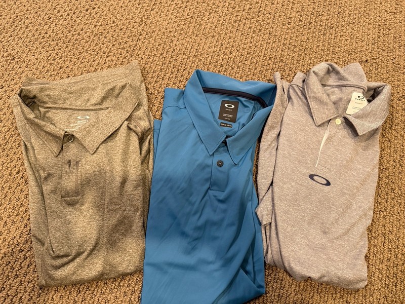 Lot Of 3 Oakley Men’s Golf Polo Shirts XXL