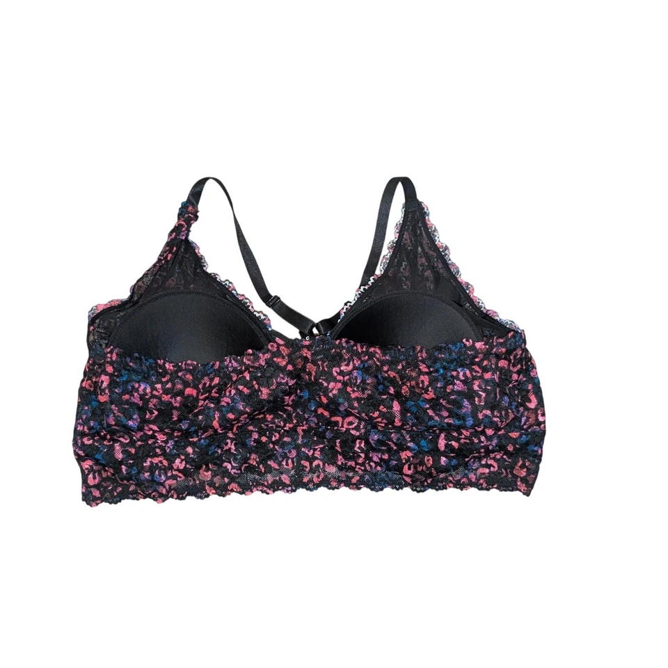 Bralette de Encaje Tórrido Ligeramente Forrado Talla 4X Negro Rosa Floral Foto 2 de 4