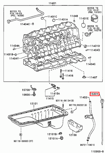 Genuine LandCruiser 105 Series HZJ 1HZ 4.2 Diesel Engine Oil Level Dipstick - Picture 2 of 3