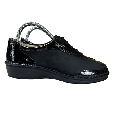 Finn Comfort Womens Size 7.5-8 Hanoi Oxford Black Leather Lace Shoes