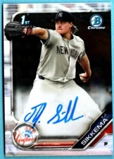 2019 Bowman Chrome DRAFT PICK Autograph Rookie Auto  T.J. Sikkema  CARD #CDA-TJS