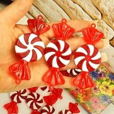 BIG PEPPERMINT CANDY CHRISTMAS tree hanging ornaments Garland ideas Gift in box