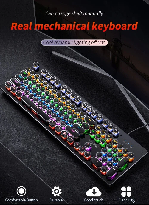 Mechanical Keyboard Switches Gaming Wired Accessories Keyboards with Numpad