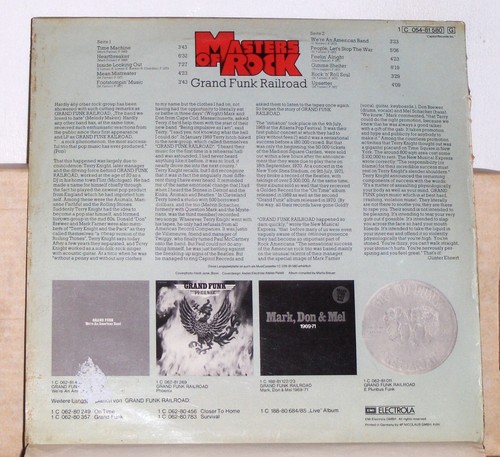Grand Funk Railroad – Masters Of Rock - Import Vinyl LP Record Album - Picture 2 of 2