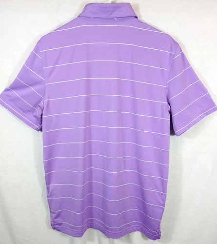 Vineyard Vines Men’s Performance Polo Size Sm Purple White Stripe Stretch Fabric - Picture 2 of 7
