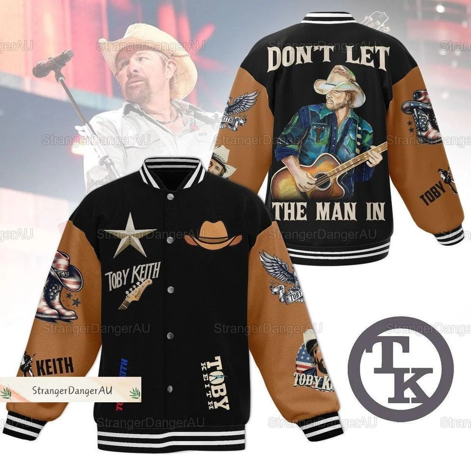 Retro Toby Keith Jacket, Toby Keith Honoring Baseball Jacket