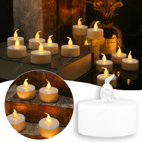 24x Flameless Timer LED Tea Light Votive Candles w/Batteries - 200 Hours Runtime - Picture 7 of 19