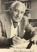 Autograph Max COLPET writer (98 &dagger;) screenwriter songwriter USA XYZ