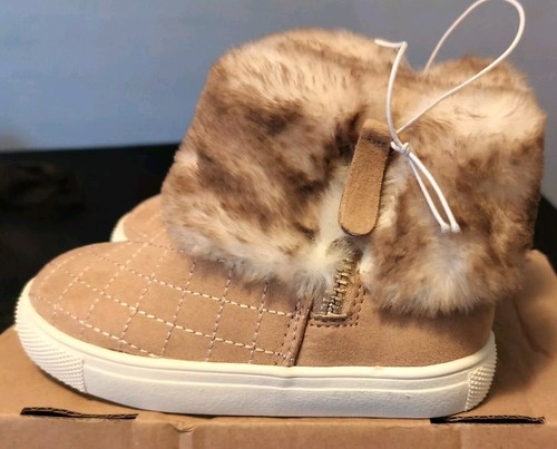 Sugar Rabbit Fell-ähnliche Kleinkind Stiefelette hellbraun bräunlich Größe 7 Mädchen - Bild 2 von 8
