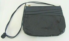 Vintage Whiting and Davis Mesh Handbag Evening Purse Navy Blue