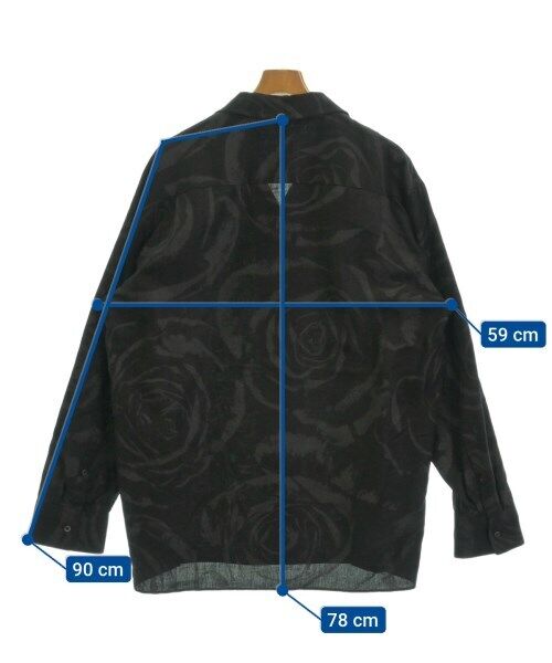 LAD MUSICIAN Casual Shirts BlackxGray(Patterned) 46(Approx LAD MUSICIAN Casual Shirts BlackxGray(Patterned) 46(Approx