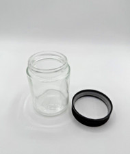 4oz Clear Glass Jar, Child-Resistant-FOOD SAFE 12 Pack