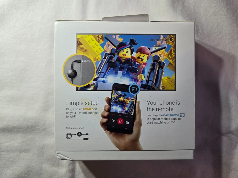 NEW Google CHROMECAST Media Streamer NC2-6A5 - Image 2 of 4