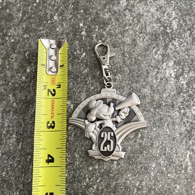 Disney Official Pin Trading Mickey Mouse Lanyard Medal Clip 25th