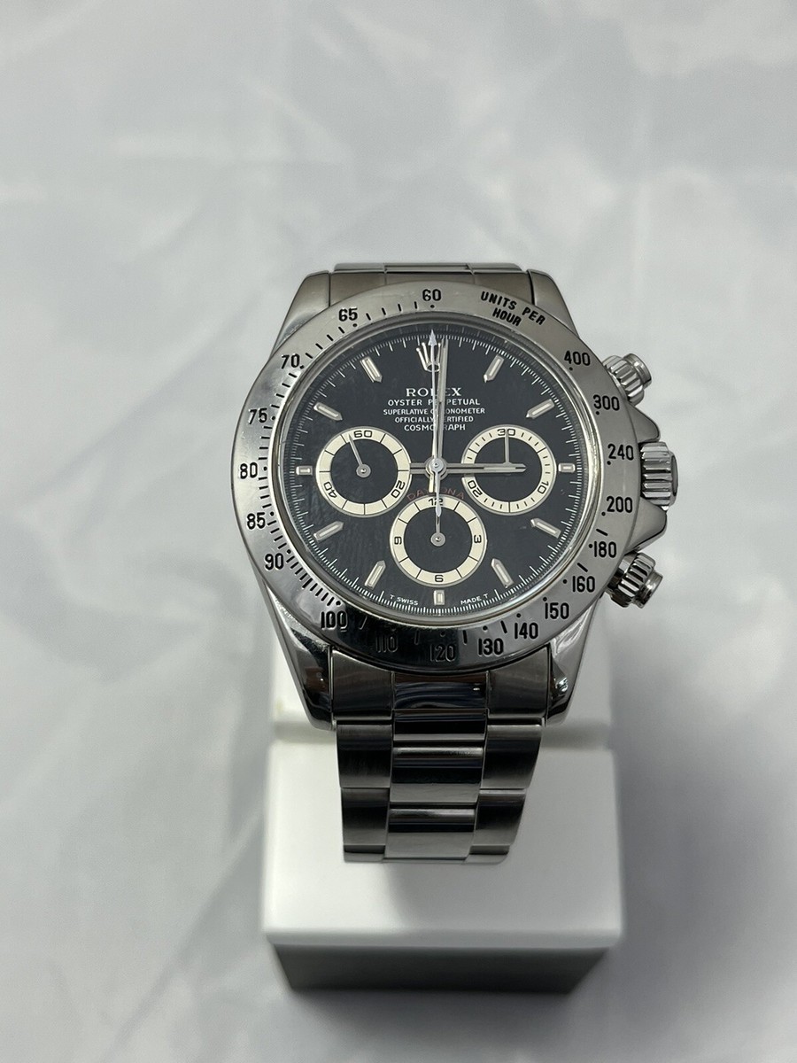 Rolex Daytona 16520 Black Patrizzi Dial Zenith Movement Rare