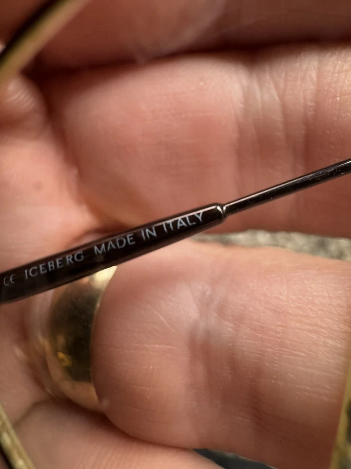 Iceberg 80012, Vintage 2000s lightweight brown rectangle eyeglasses frames - Image 3 of 4