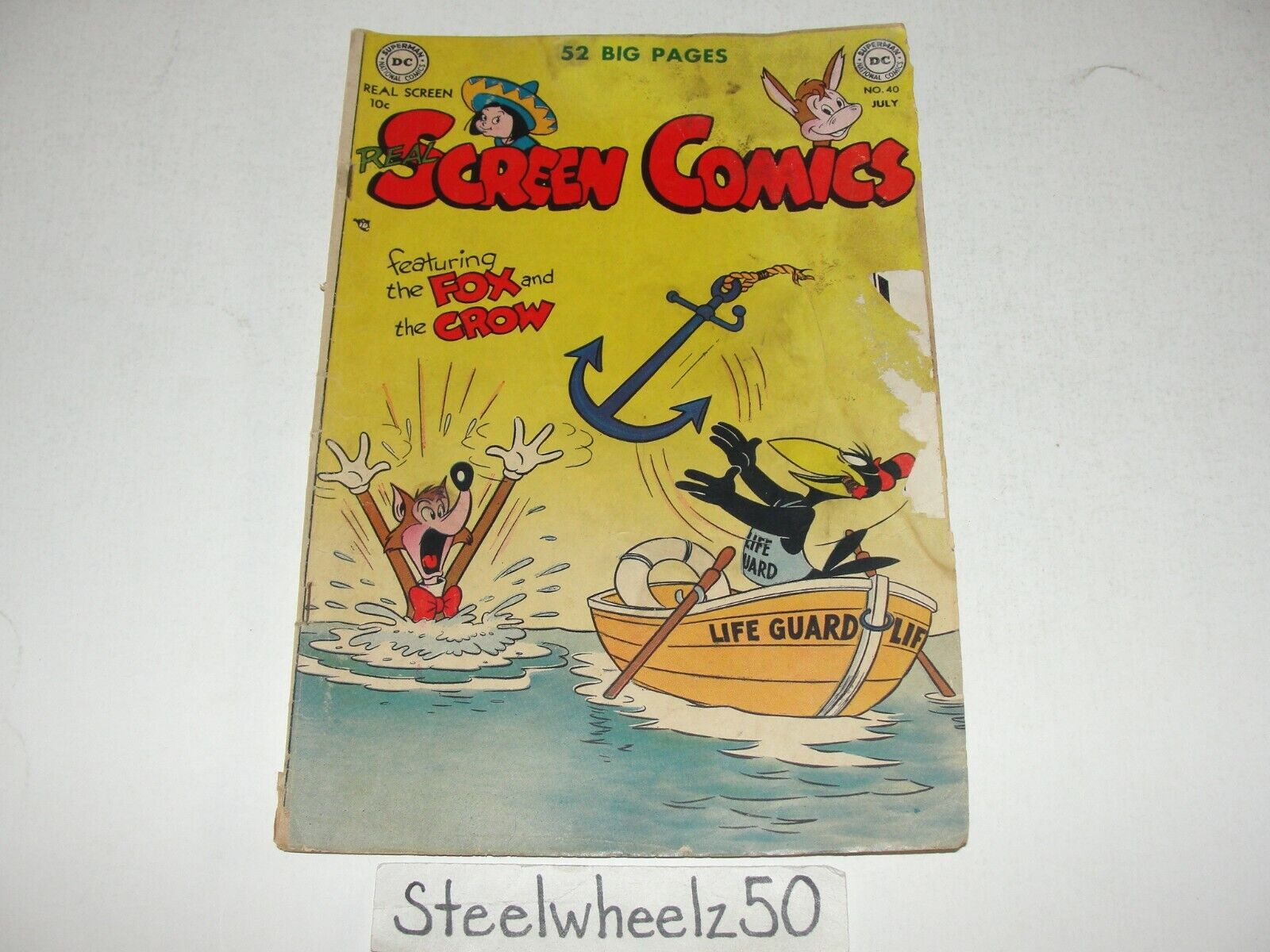 Real Screen Comics #40 Comic 1951 DC Fox & Crow Flippity Flop Tito His Burrito