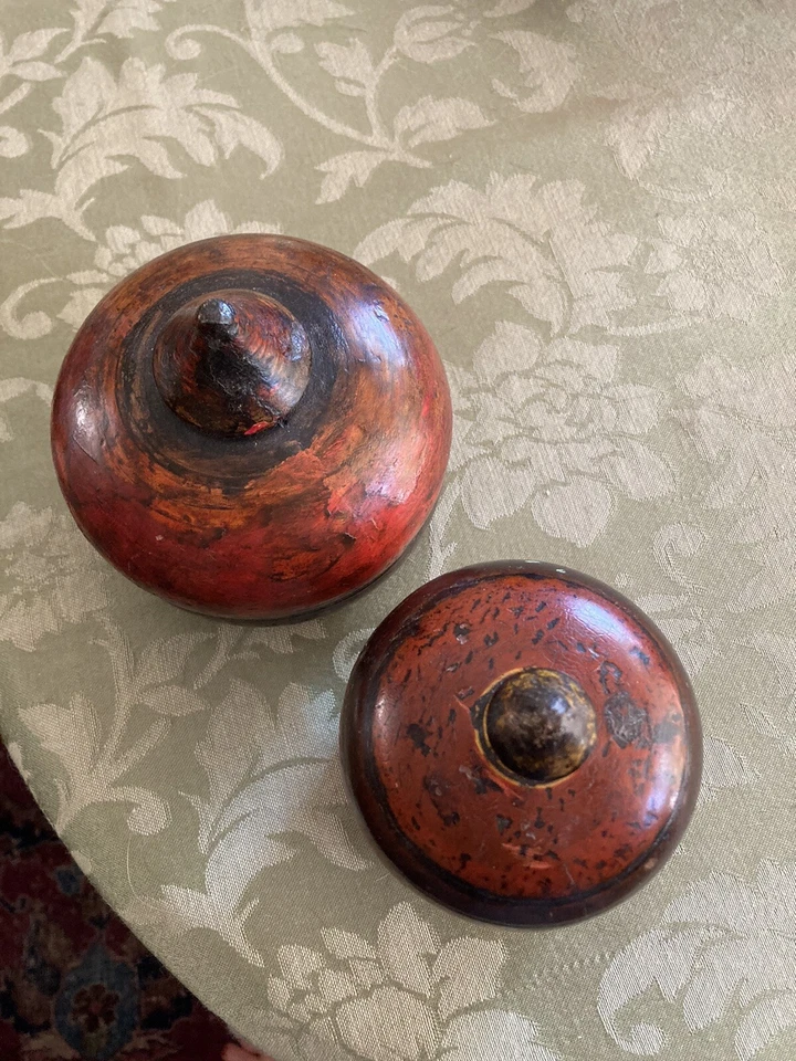 Juego de 2 CAJAS TIKKA DE MADERA de colección decoración india modernismo indio decoración Foto 2 de 4