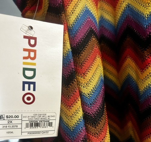 NWT Pride Womens HTF Size 2XL Rainbow Multicolor Skirt LGBTQ Target Design-Pics! - 第 3/6 張圖片