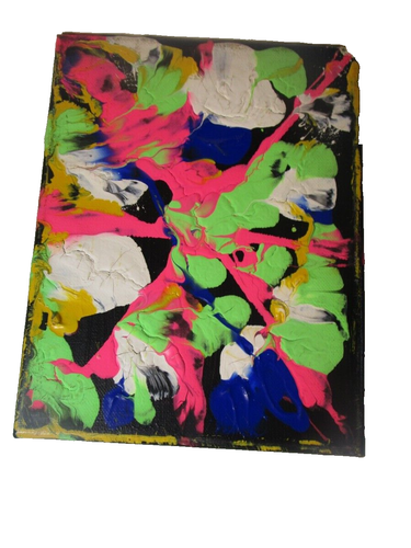 Dipinto originale pop art graffiti astratto muschio yai 8x10 1 DI UN TIPO ARTE PRONTA - Foto 1 di 3