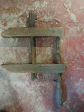 Wood Working Vice Clamp Hardware Tool Carpentry Vintage Farm Decor Primative 